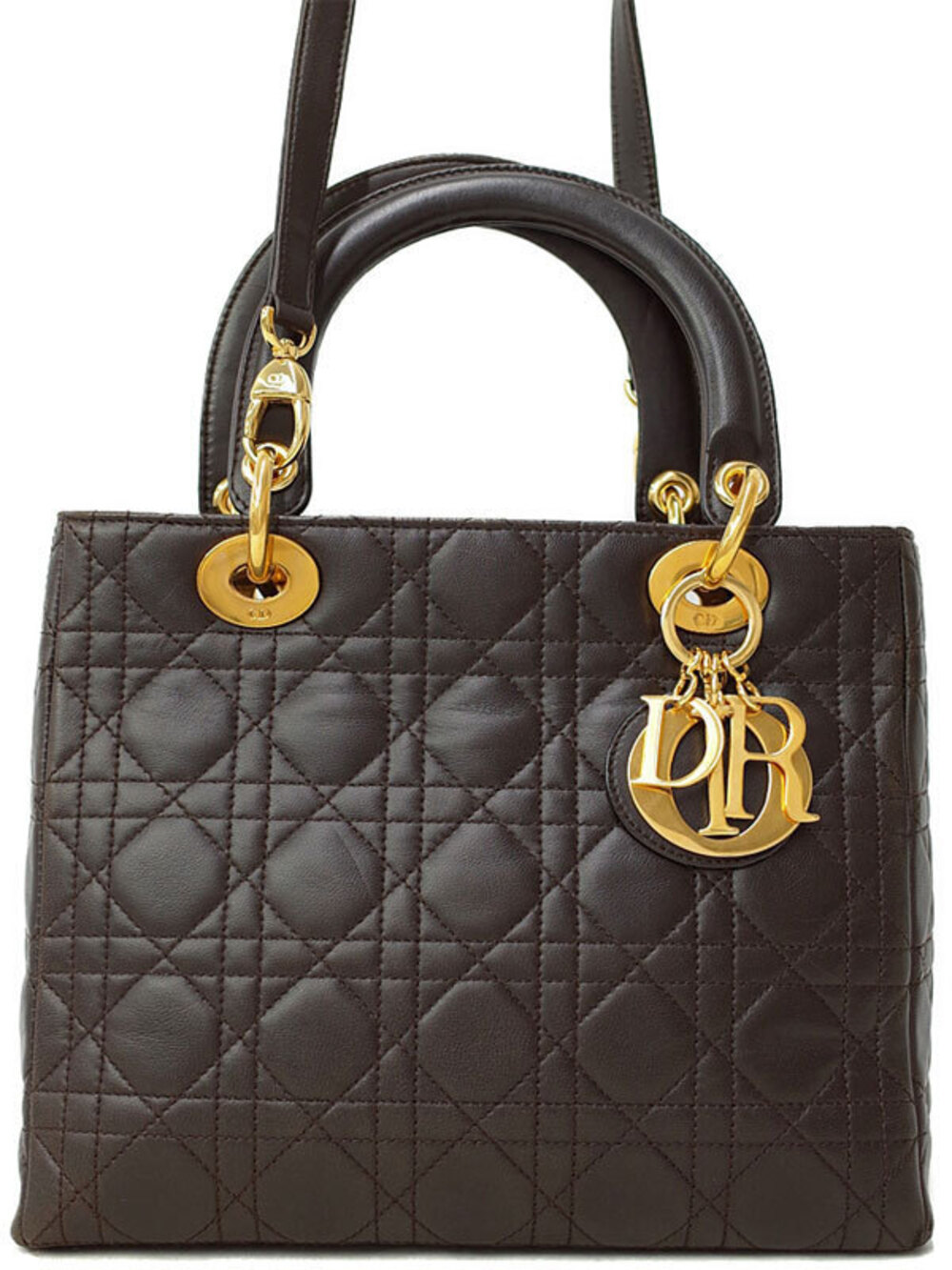 Christian Dior Cannage Quilted Lady Dior 2way bag